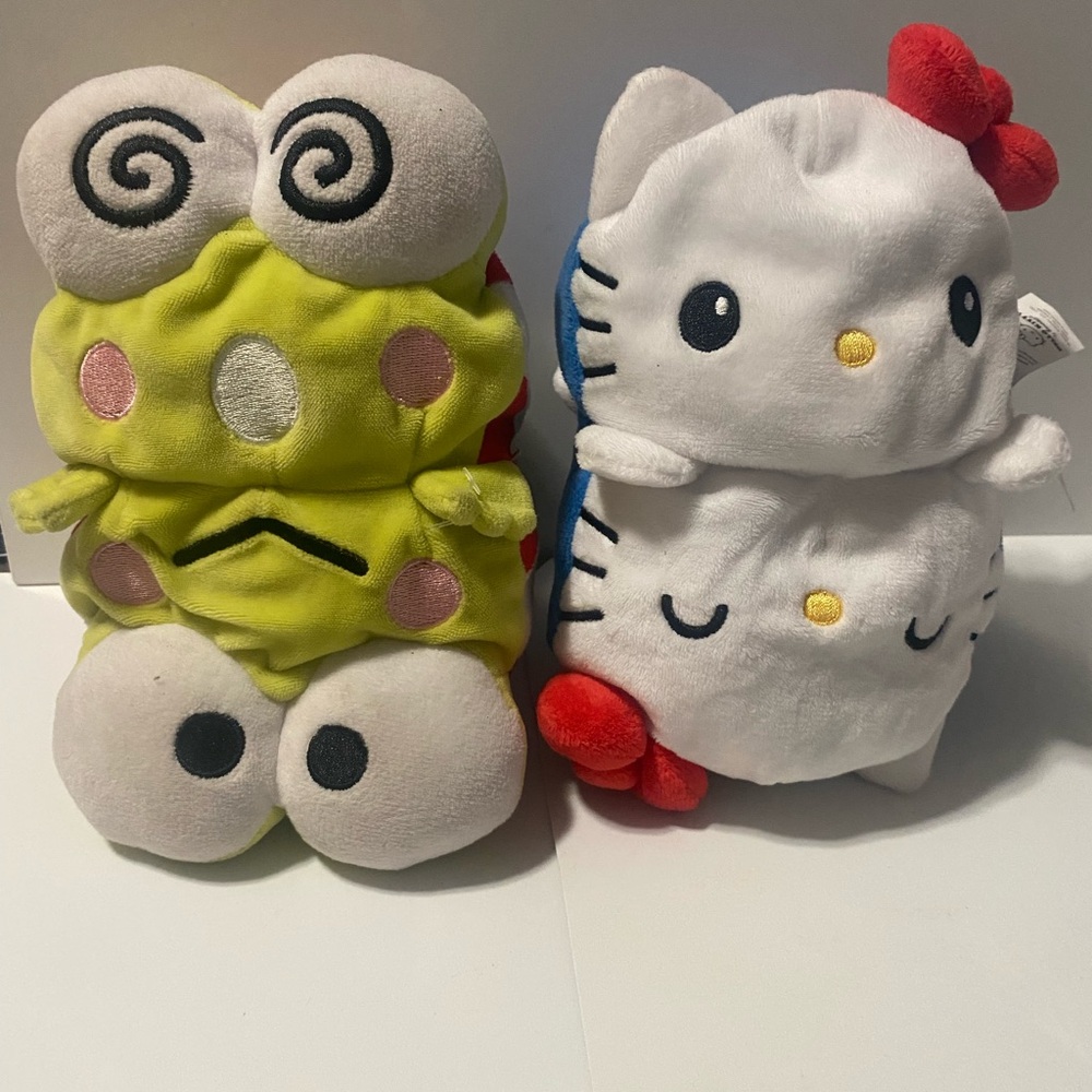 Hello Kitty and Keroppi Plush Toy Set